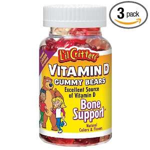  Lil Critters Vitamin D Gummy Bears, 60 count, Bottles 