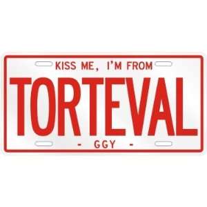   AM FROM TORTEVAL  GUERNSEY LICENSE PLATE SIGN CITY