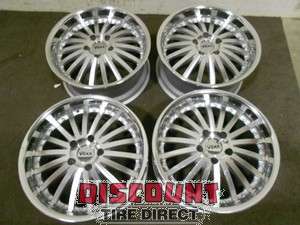 Used 18x8 5x120 5 120 VOXX Silver Machined Face Wheels/Rims