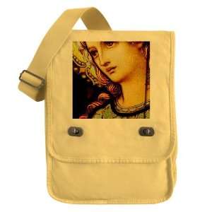   Messenger Field Bag Yellow Mother Mary Stained Glass: Everything Else