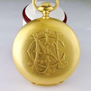 Reloj de bolsillo vintage de oro de Vacheron Constantino 18k 52 mm