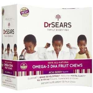  Dr.  All Natural Omega 3 DHA Chews, Acai, 30 ct 
