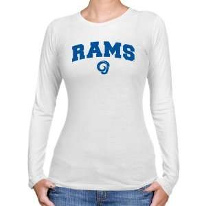  NCAA Angelo State Rams Ladies White Logo Arch Long Sleeve 