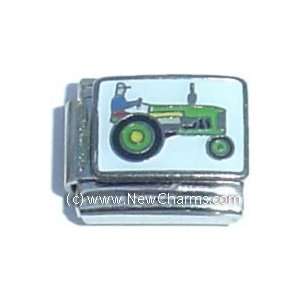  Person Driving Tractor Italian Charm Bracelet Jewelry Link 