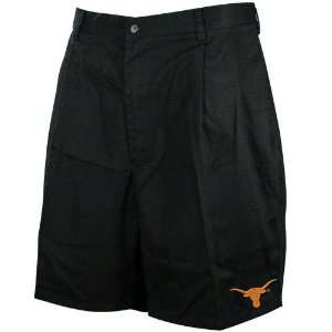  Texas Longhorns Black Khaki Pleated Shorts Sports 