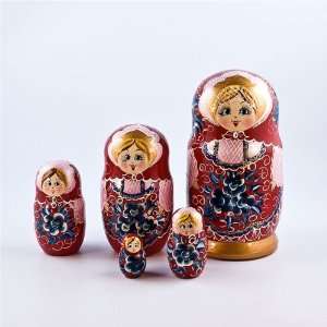   Dolls, Matryoshka, 5pcs/7  Vika Russian Matryoshka: Toys & Games