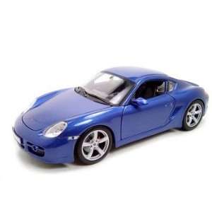  Porsche Cayman S Blue Diecast Model 1:18 Die Cast Car 