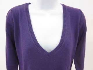 PINKO Purple Wool V Neck Long Sleeve Sweater Sz S  