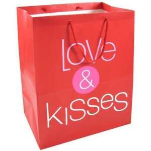  Red Large Gift Bag Love & Kisses Case Pack 120: Home 