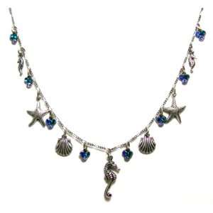 Anne Koplik Designs Sterling Silver Plated Sealife Charm Necklace with 