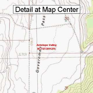   Topographic Quadrangle Map   Antelope Valley, Utah (Folded/Waterproof