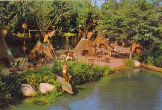 Disneyland Indian Village Magic Kingdom postcard  