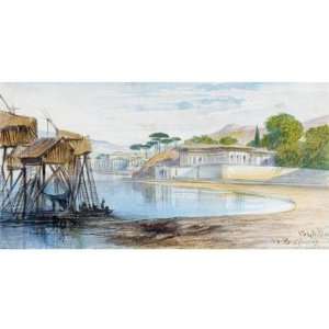 Hand Made Oil Reproduction   Edward Lear   32 x 32 inches   Old Houses 