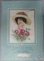 Pretty Girl w/Roses Knapp Beauties Serie 1926 Calendar  