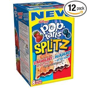 Pop Tarts, Splitz Strawberry Blueberry, 14.1 Ounce, 8 Count Boxes 