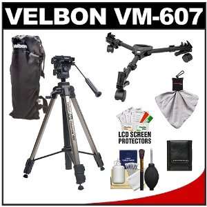  Velbon VM 607 64 Video Tripod with Fluid Panhead & Case 