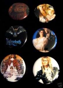 The LABYRINTH Pins / Buttons   David Bowie Jim Henson  