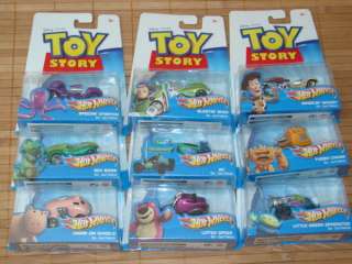 Lot of 9 TOY STORY 3 Hot Wheels Die Cast Cars Turbo NEW  