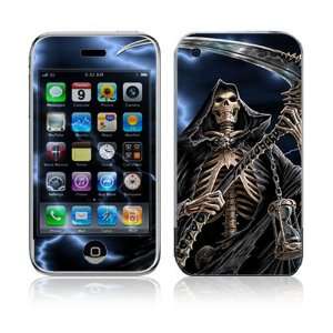 Apple iPhone 3G Decal Vinyl Sticker Skin   The Reaper Skull