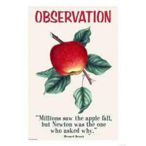  Millions Saw the Apple Fall Giclee Poster Print, 24x32 