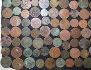 1790 VOC & 1800s 1st NEW YORK PENNY DUIT DUTCH COLONIAL OLD US COINS 