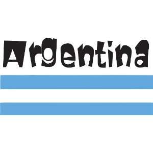Vinyl Wall Decal   Argentina soccer   selected color Kelly Green 