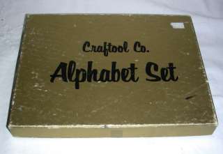 Craftool USA Leather Tools 3/4 Alpha Stamps Set # 8131 and Striker 