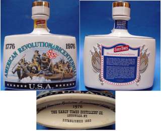 American revolution Bicentennial empty whisky bottle  