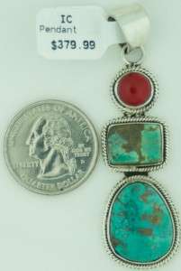 Native American Navajo 925 Sterling Silver Rare Genuine Turquoise and 