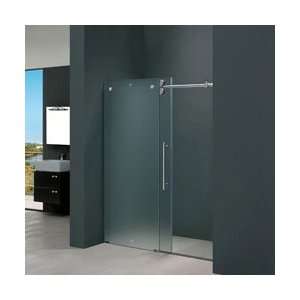   Glass Shower Door with Left Side Installation Chrome