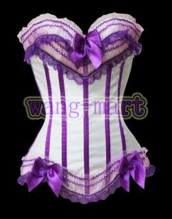 New 2 coloues/ Sexy Corset Bustier &G string Size S 2XL/C23  