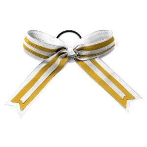  Alleson Cheerleaders Hype Hair Bows WH/GM/WH   WHITE/GOLD 