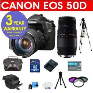  Refurbished Canon EOS 50D 15.1 Digital SLR Camera with 28 