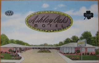 1940 AD Postcard Ashley Oaks Motel Valdosta, Georgia GA  