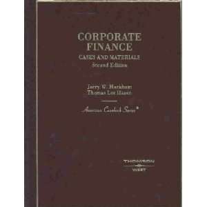    Corporate Finance Jerry W./ Hazen, Thomas Lee Markham Books