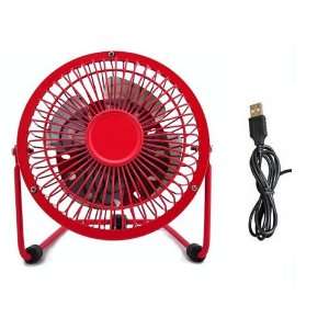  USB Mini Desktop Fan   Red Electronics