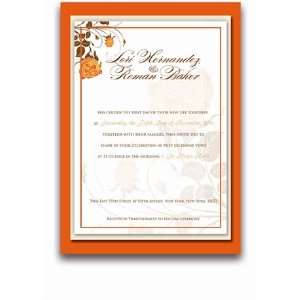   Wedding Invitations   Rose Orange & Coco Creme