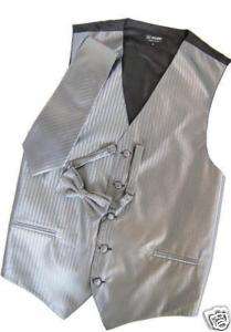 V70/ Luxury Tuxedo Wedding Vest Set+ Gray Herringbone  