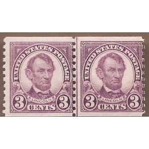  Stamps US Abraham Lincoln Rotary printing pair Sc 584 