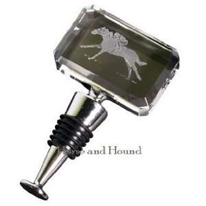  Etched Crystal Racehorse Wine Stopper