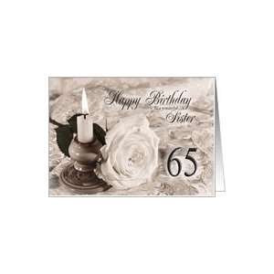  Elegant rose birthday card for sister age 65 Card Health 