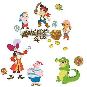 JAKE AND THE NEVERLAND PIRATES BiG Wall Stickers Room Decor Decals 