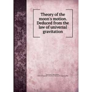  of the moons motion. Deduced from the law of universal gravitation 