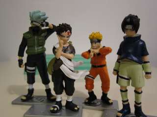 Naruto Anime Gaara Kakashi Sasuke 4 action figures toy x 4 pcs #A 