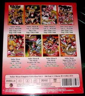 DVD Sailor Moon Sailormoon Vol. 1   200 End + 3 Movie  