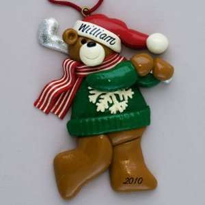  Personalized Golfing Christmas Ornament