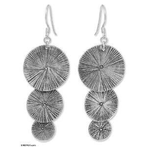  : Unique Sterling Silver Dangle Earrings, Swing of Energy Jewelry