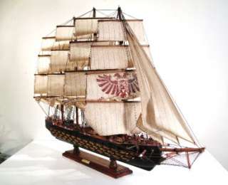 HUGE VINTAGE WOOD SHIP MODEL FRAGATA ESPANOLA ANO 1780  
