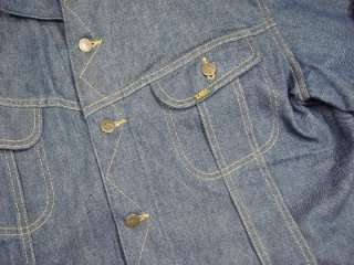   Made Denim Lee Sanforized Jacket Lg USA Indigo 60s 70s 101 J Unwashed