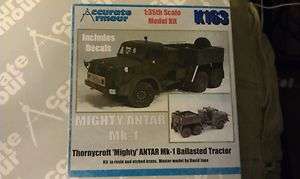 Accurate Armour K163 Mighty ANTAR Tractor Mk 1 135 Scale Resin Model 